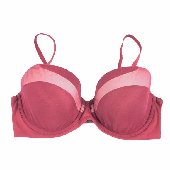 Victoria's Secret Body By Victoria Lined Perfect Coverage Bra Size 34DD Red - Picture 1 of 8